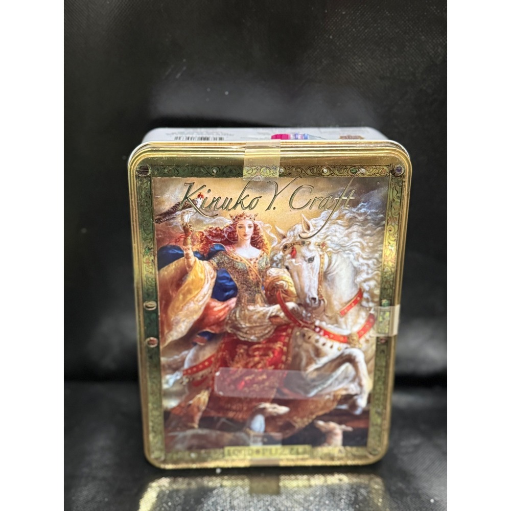 Kinuko Y Craft Fantasy Queen 1000 Piece Jigsaw Puzzle in Collector Gold Tin